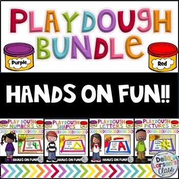 Preview of Play Dough Letter, Number, Shape, and Picture BUNDLE