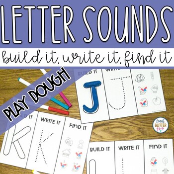 Preview of Play Dough Letter Recognition & Beginning Sound Activity