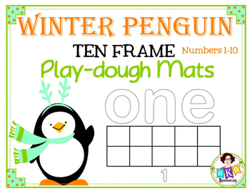 Winter Playdough Mats Basic Shapes & Numbers 1-10