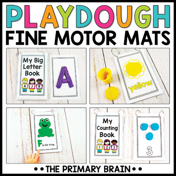 Preview of Fine Motor Playdough Mats for Preschool | Letters Numbers Shapes & More