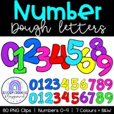 Play Dough Numbers Clipart | Numbers 0-9 {8 Letter Sets}