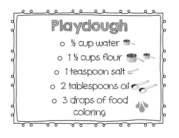 Preview of Play Dough Recipe(Visual for Small Groups)