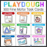 Play Dough Task Cards - 9 Sets - 300 Cards - Alphabet, Num