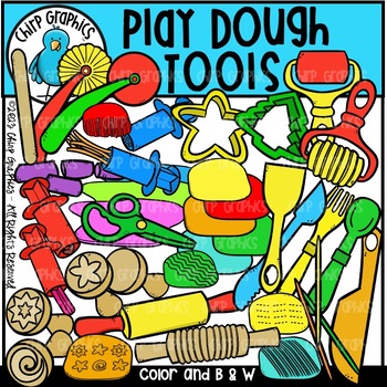 Play Dough Tools Clip Art Set by Chirp Graphics