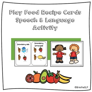 Preview of Play Food Recipe Cards - Speech & Language Activity