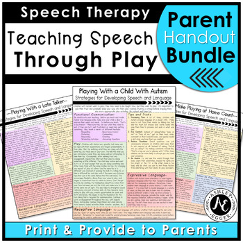 Preview of Play Handout Bundle 3: Promoting Speech and Language Development