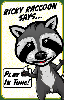 Preview of Play In Tune Funny Raccoon Poster