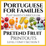 Play Kitchen Rainbow Fruit Printouts| Olá Portuguese for Families