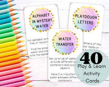 Preview of Play & Learn Activity Cards - Toddler Activities - Hands on activities