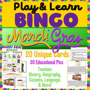 Preview of Play and Learn with Mardi Gras Bingo: Interactive, Educational, Fun