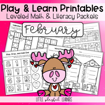 Preview of Play & Learn Leveled Printables: February