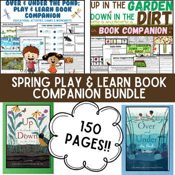 Preview of Play & Learn Spring Book Companion Bundle: Over/Under Pond & Up Garden Down Dirt
