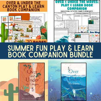 Preview of Play & Learn Summer Book Companion Bundle: Over/Under Waves & Canyon