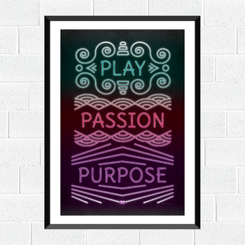 Preview of Play, Passion, Purpose - Poster Size / 31.2 x 46.9 in.