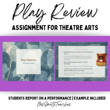 Preview of Play Review Assignment Slides