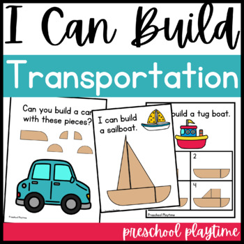 Preview of Play Skills for Preschool | Blocks and Building Center (Transportation Theme)