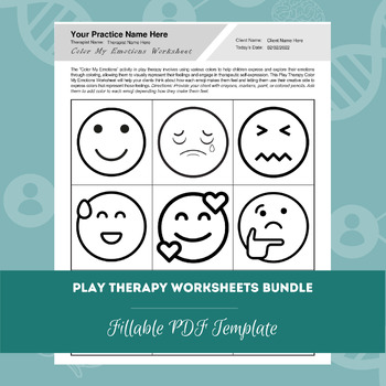 Preview of Play Therapy Worksheets Bundle | PDF Templates
