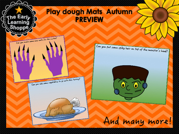 Play dough Mats Autumn/Fall Theme by Magnolias in the Classroom | TpT