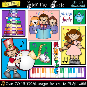 Preview of Play the Music Clip Art Download