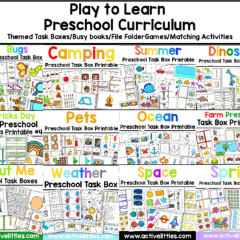 Preview of Play to Learn Preschool Themed Curriculum - Growing Bundle