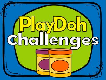 Preview of PlayDoh Art and Building Challenges