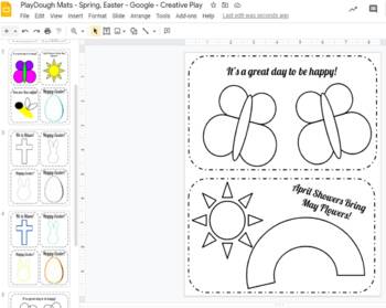 Preview of PlayDough Mats - Easter, Spring - Creative Play -Hands on Learning