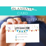 Playdate Cards | 16 Editable Family Calling Cards