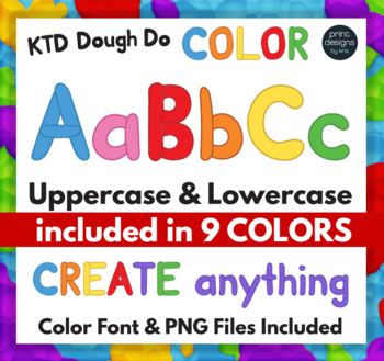 Playdoh Color Font & Clipart • Play Dough Font • Bulletin Board Playdoh  Letters