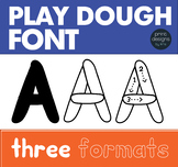 Playdoh Font - Play Dough Font - Letter Tracing Font