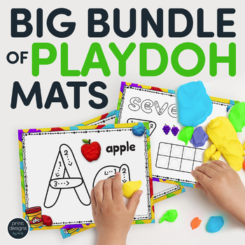 Preview of Playdoh Mats MEGA Bundle Play Dough - Alphabet, Names, Sight Words