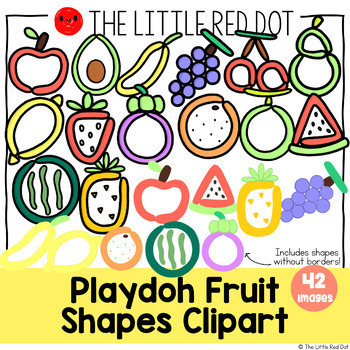 Playdoh Shapes Variety Clipart MEGA Bundle by The Little Red Dot