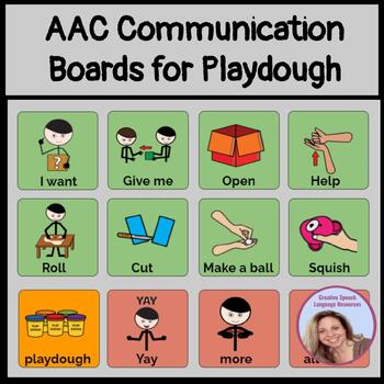 Playdough AAC Communication Boards Bundle | TPT