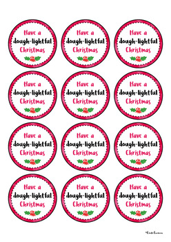 Playdough Christmas Gift Tags by Chalk Creations | TpT