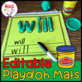 Playdough EDITABLE Word Mats for Spelling Centers and Name