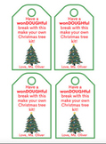 Playdough Gift Tag for Student Present Holiday- EDITABLE PDF