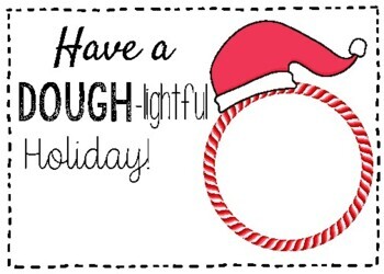 Preview of Playdough Gift Tags (Holiday Theme) - Editable