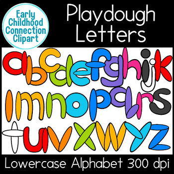Preview of Playdough LOWERCASE Letters Clipart {Early Childhood Connection}