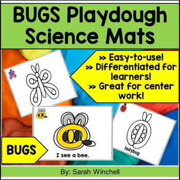 Preview of Spring Playdough Mats Bugs Insects Lesson Sight Words Fine Motor Skills Kinder