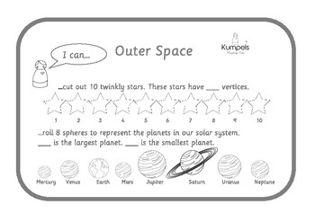 Preview of Playdough Mat - Space themed