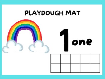Preview of Playdough Mat, Ten Frame, Numbers 1-10 ( Digital, Printable)