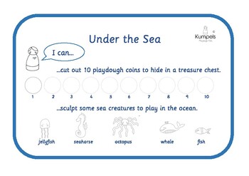 Preview of Playdough Mat - Under the Sea/Ocean