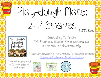 Preview of Playdough Mats: 2D Shapes {FREE}