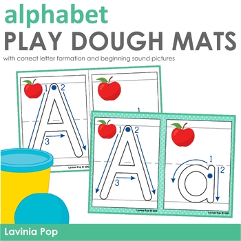 Dry Erase Teaching Supplies Playdoh Alphabets Mats Laminated Activity Set 