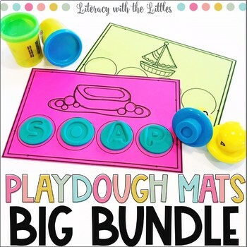 Preview of Playdough Mats | CVC, Long Vowels, Sight Words & EDITABLE Mats for Letter Stamps