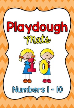 Preview of Playdough Mats / Number Words and Ten Frames 1-10 *FREEBIE*