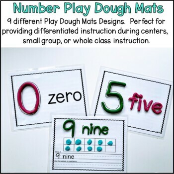 Numbers Play Dough Mats Fine Motor Skills, Number Playdough Mats, Playdoh  Mats