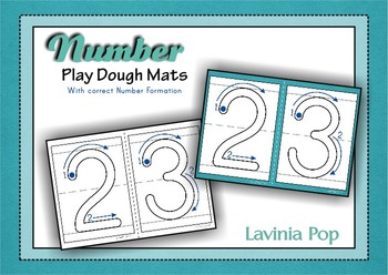 Preview of Playdough Mats - Numbers (0-30) with Correct Number Formation