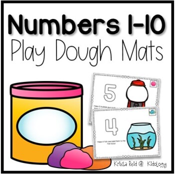 NUMBER 1-10 Play Dough Mat. Printable Playdough Activity for