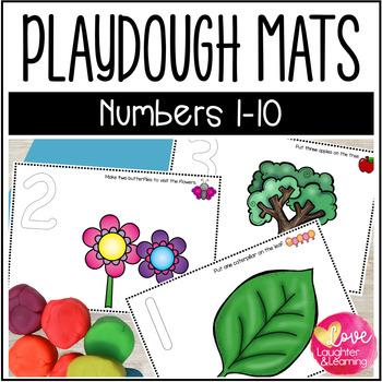 Numbers 1-10 Playdough Mats by Lauren Williams