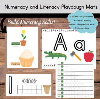 Preview of Playdough Mats - Numeracy and Literacy